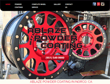 Tablet Screenshot of ablazepowdercoating.com